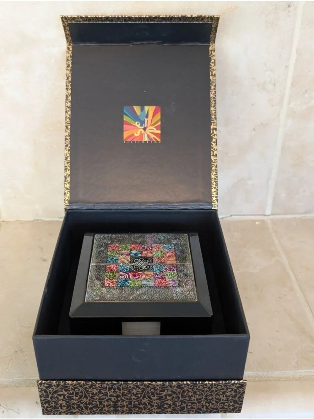 Premium Korean Mother-of-pearl Lacquerware Calendar Asian Culture Rare Find